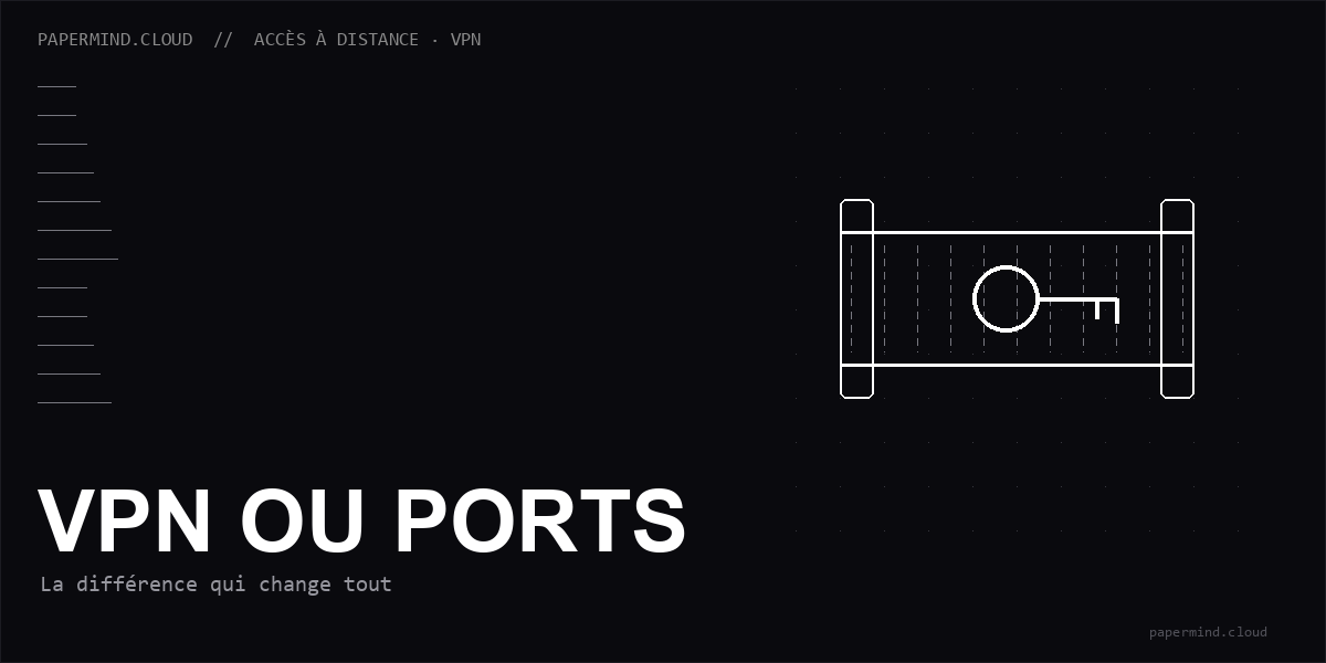 Accès à distance : VPN ou ports ouverts, la différence qui change tout